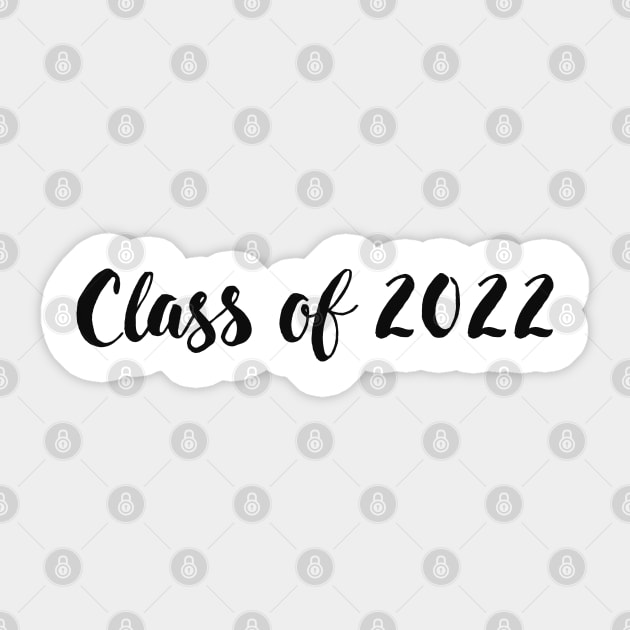 Class of 2022 Graduation Black and White Sticker by hwprintsco